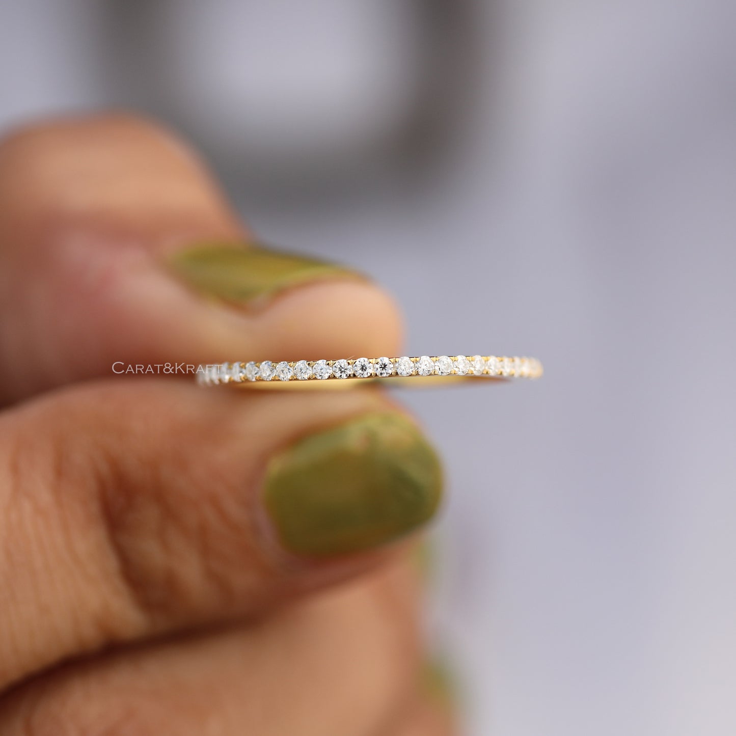 1.1mm Half Eternity Lab Grown Diamond Wedding Band