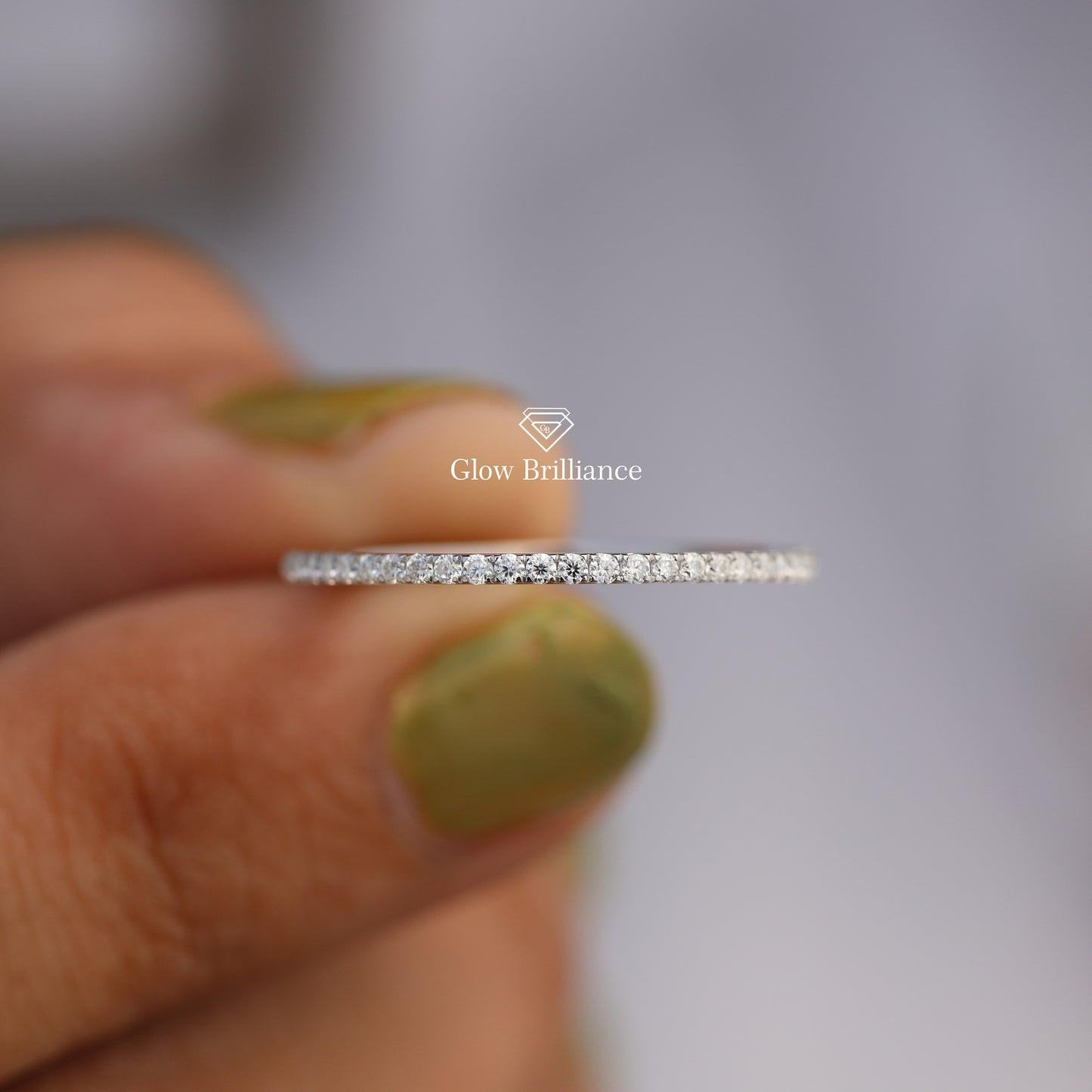 1.1mm Half Eternity Lab Grown Diamond Wedding Band