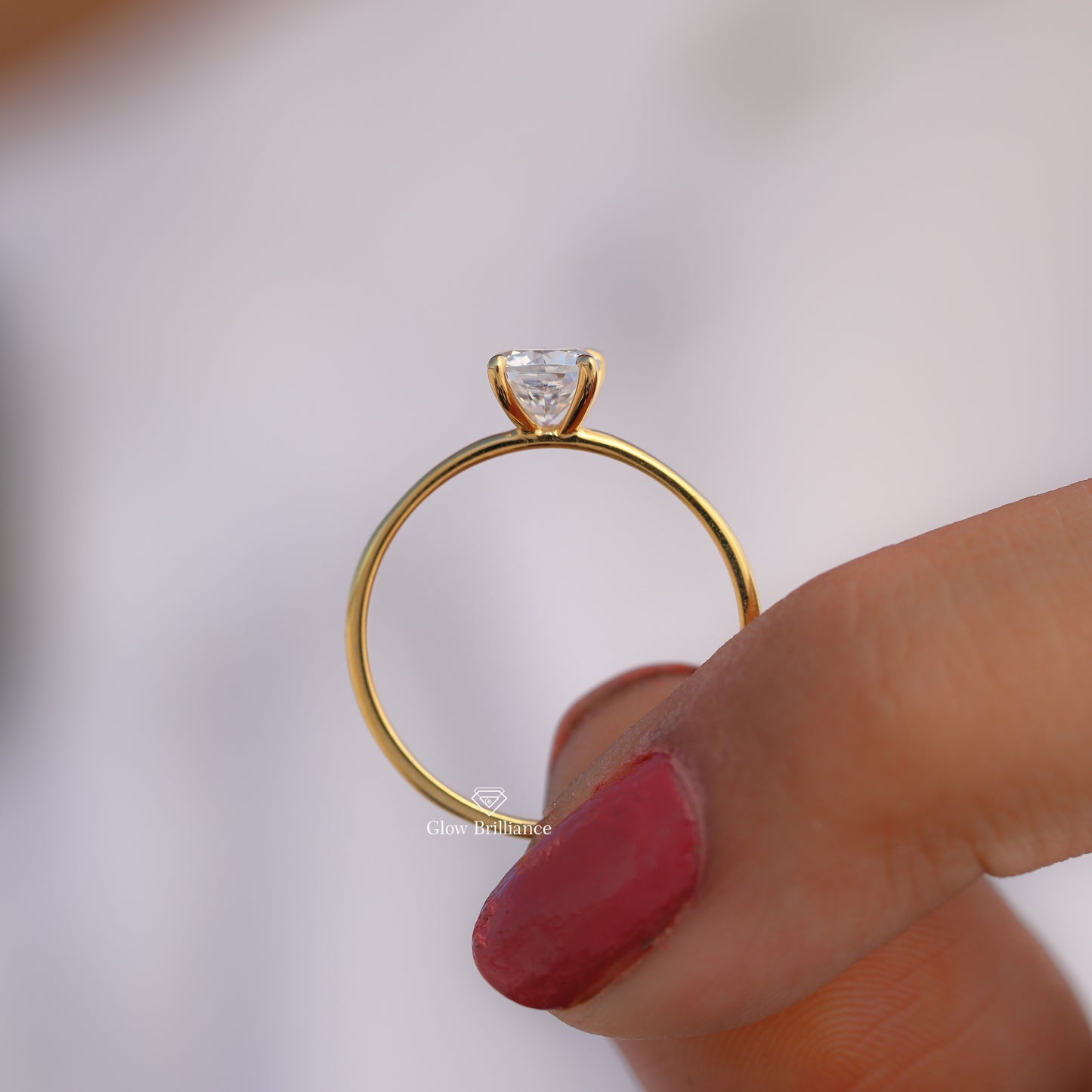 1.00 to 5.00 CT Cushion Cut Moissanite Solitaire Ring