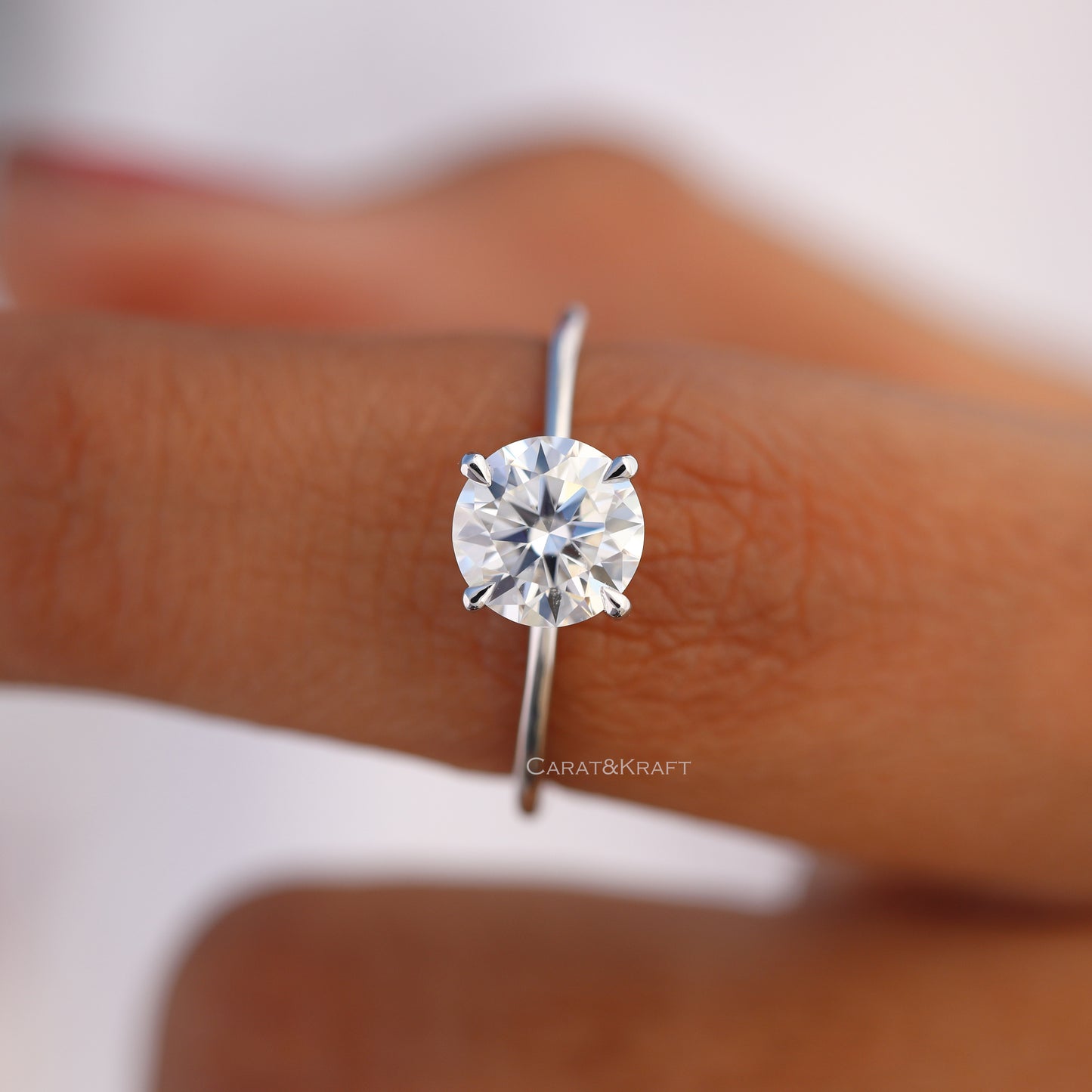 1.00 CT - 3.0 CT Round Lab Grown Diamond Ring for Women