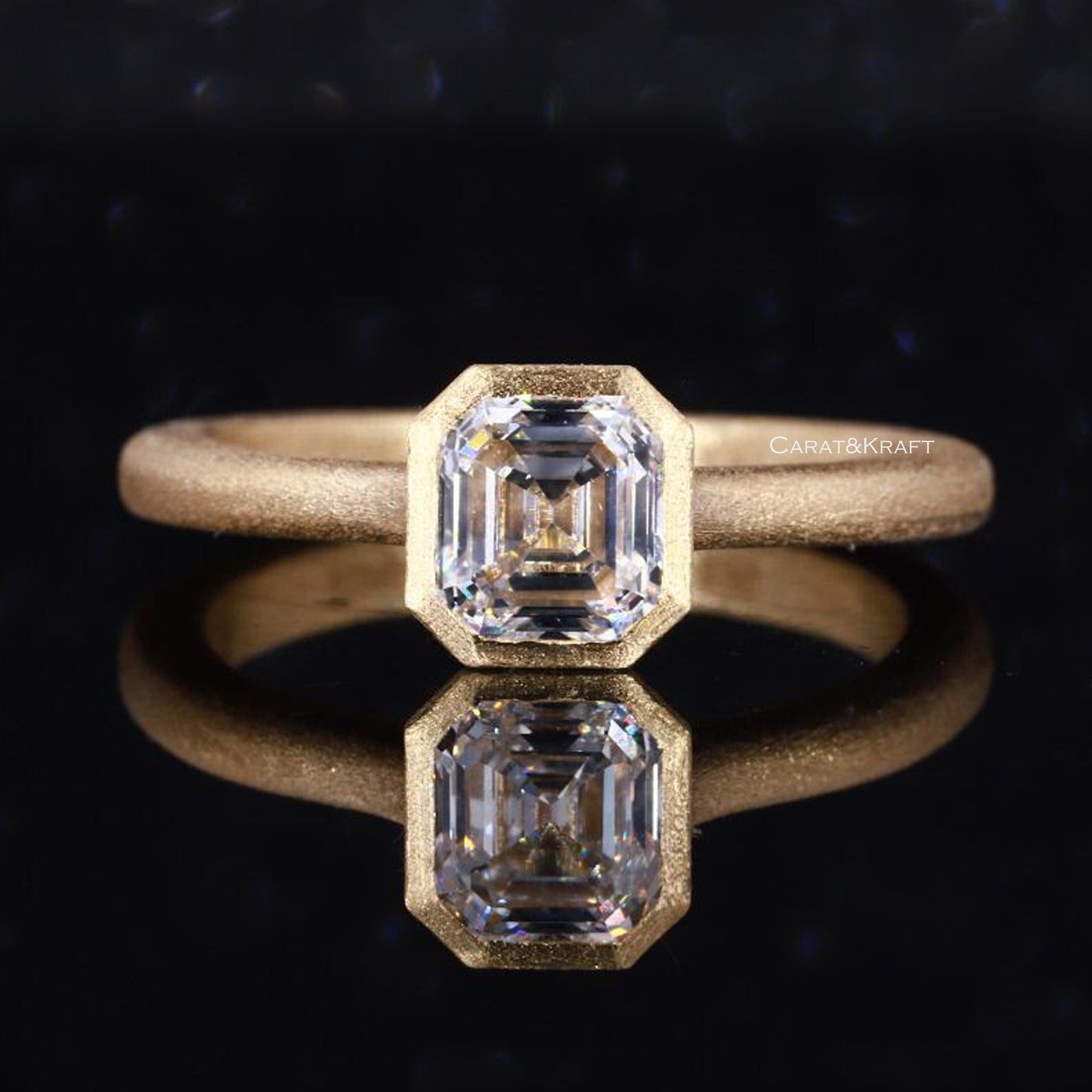 1.0 - 3.0 CT Asscher Cut Lab Grown Diamond Ring