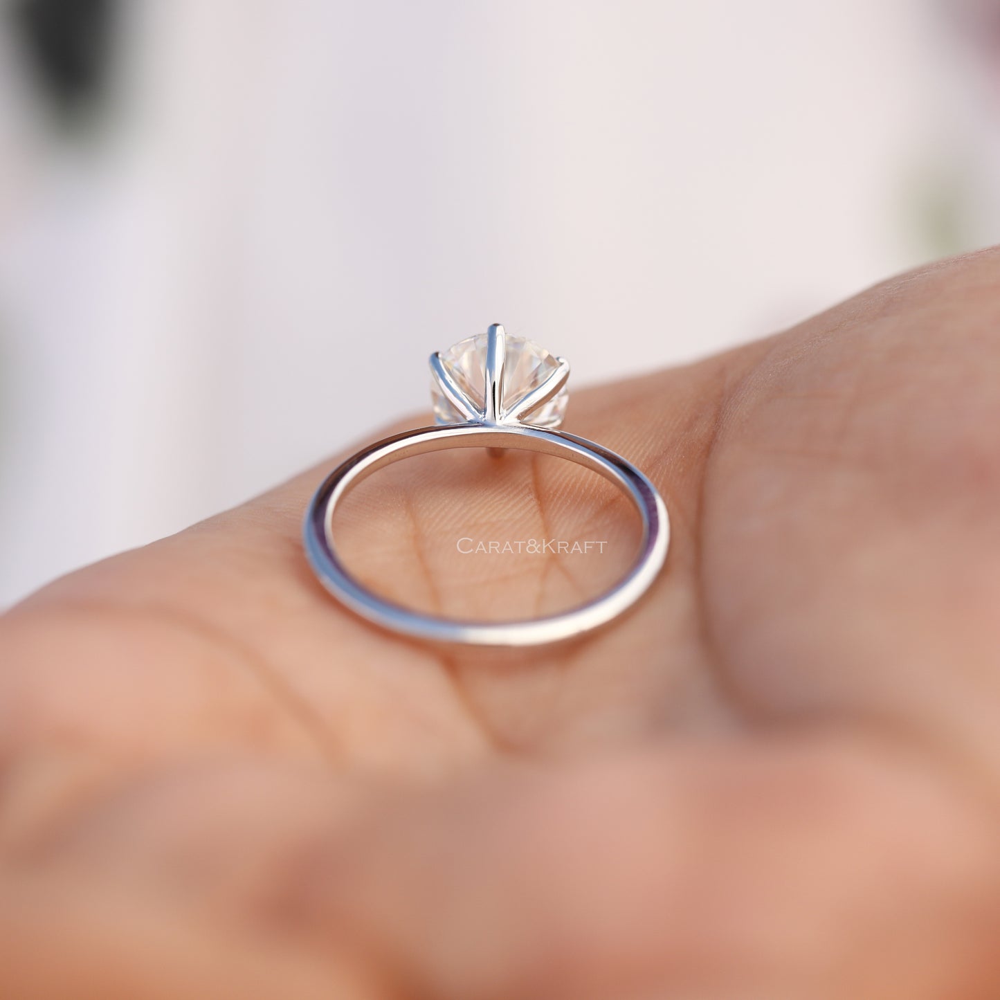 1.00 CT to 3.00CT Round Six Prong Lab Diamond Solitaire Ring