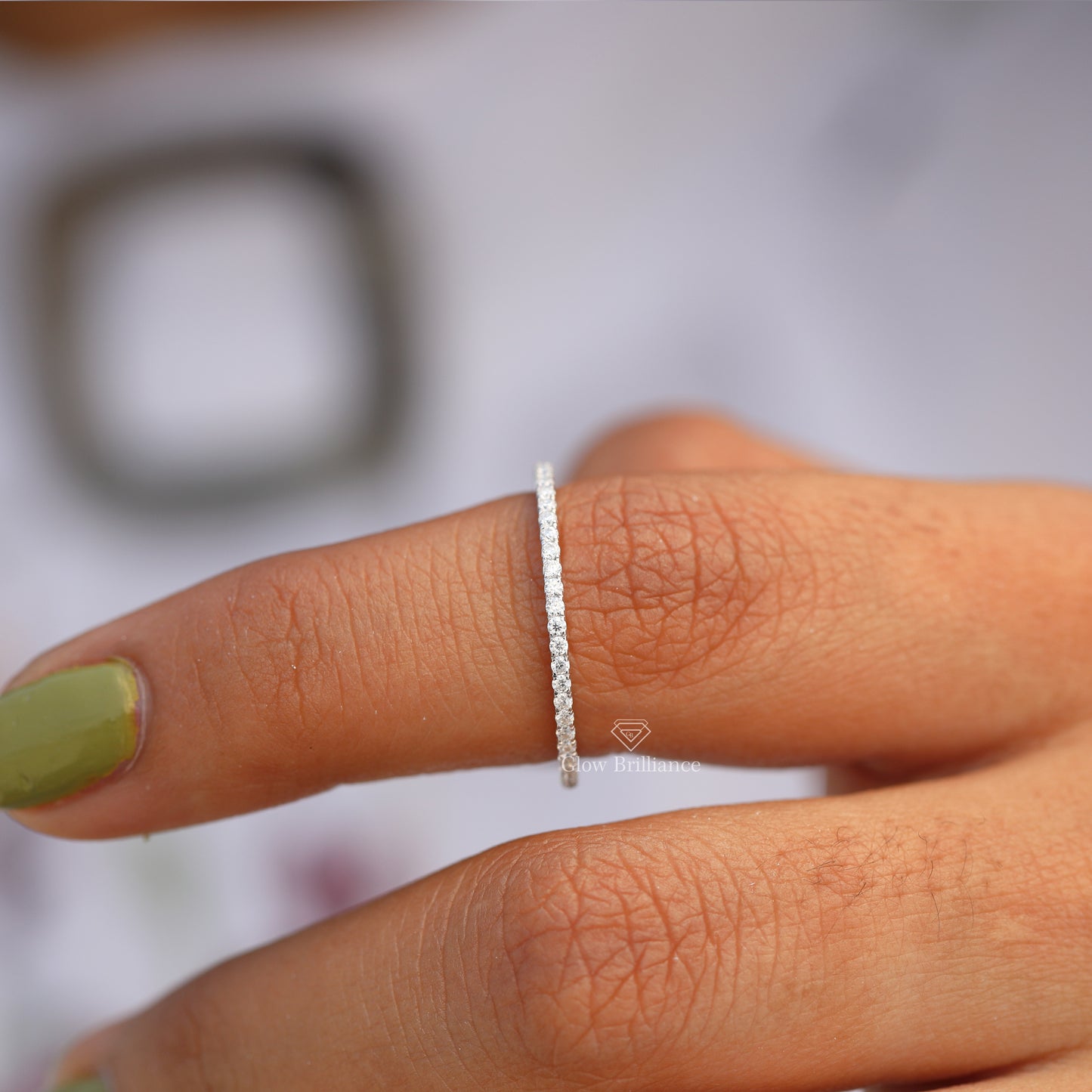 1.1mm Half Eternity Lab Grown Diamond Wedding Band