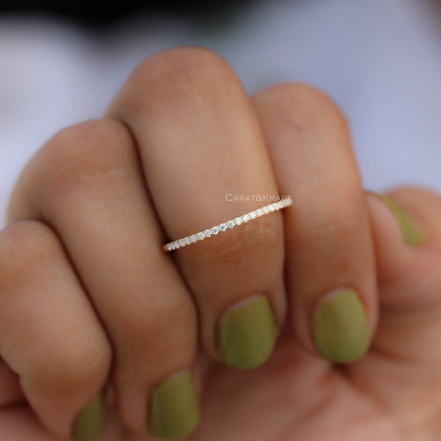 1.1mm Half Eternity Lab Grown Diamond Wedding Band