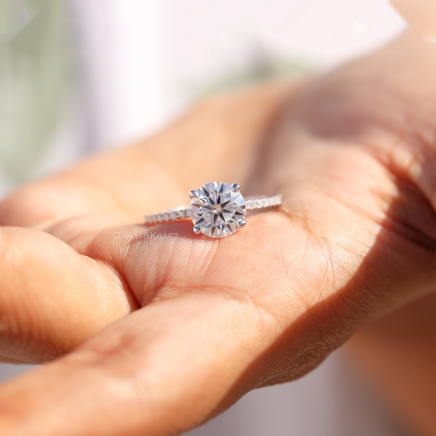 0.50 - 3.0 CT Lab Grown Diamond Engagement Ring