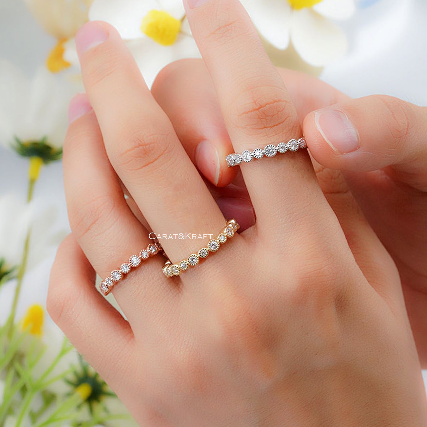 Lab Grown Diamond Eternity Band, Round Brilliant Cut Lab Diamond Band, Bezel Set Band, Matching Band for Engagement Ring, Ring for Her