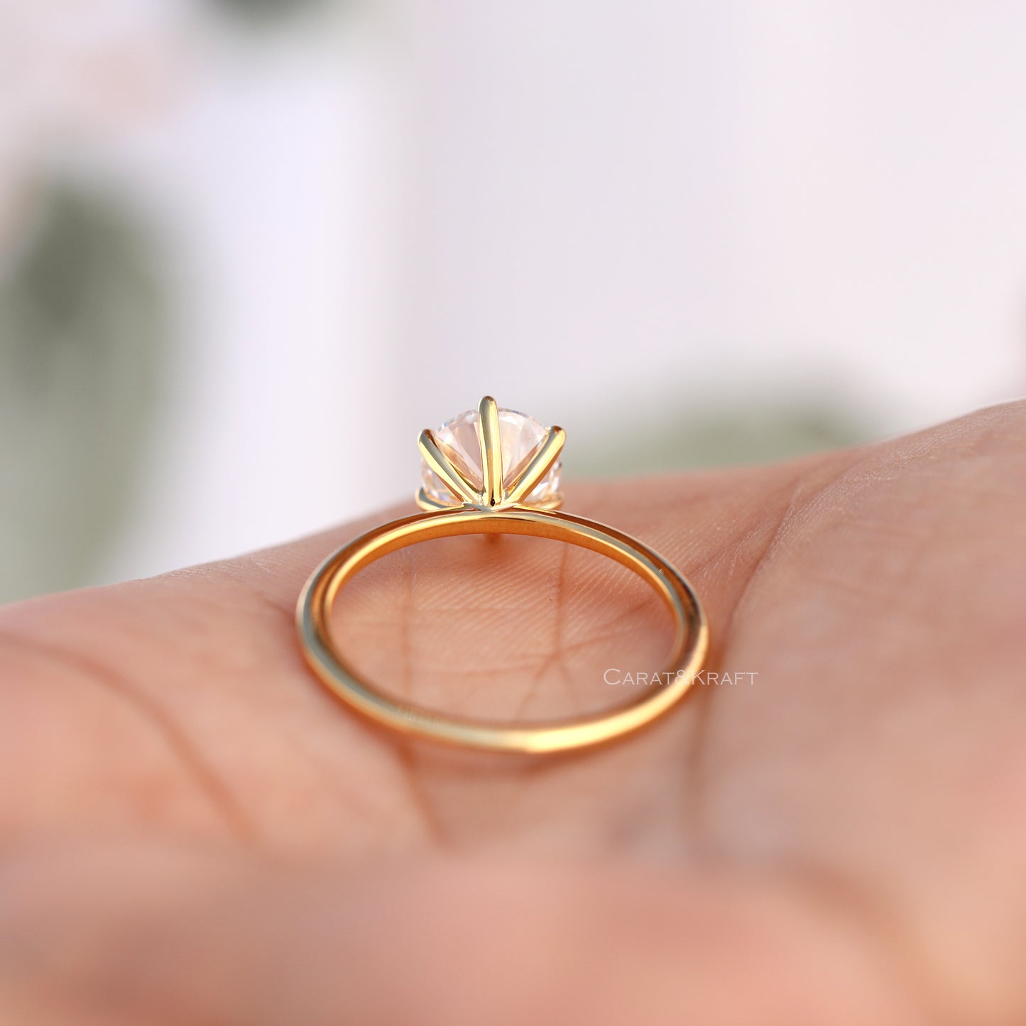 1.00 CT to 3.00CT Round Lab Diamond Solitaire Ring