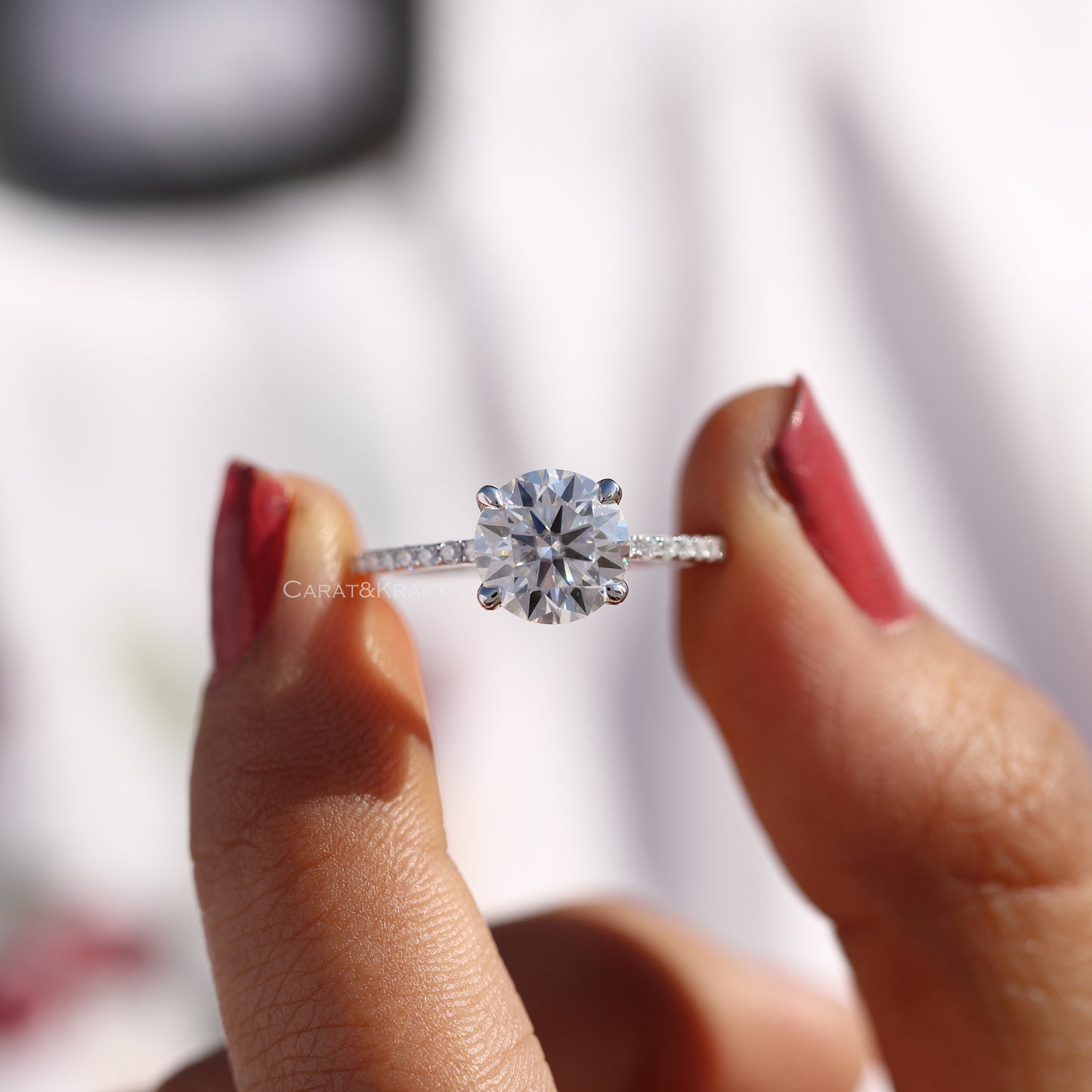 0.50 - 3.0 CT Lab Grown Diamond Engagement Ring
