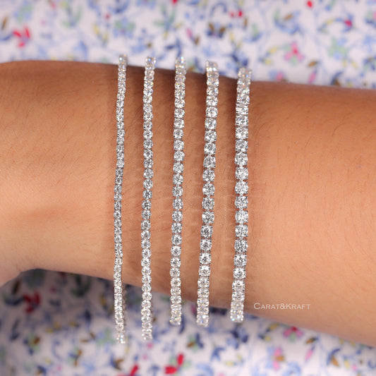 tennis bracelet, lab grown diamond bracelet, dainty bracelet