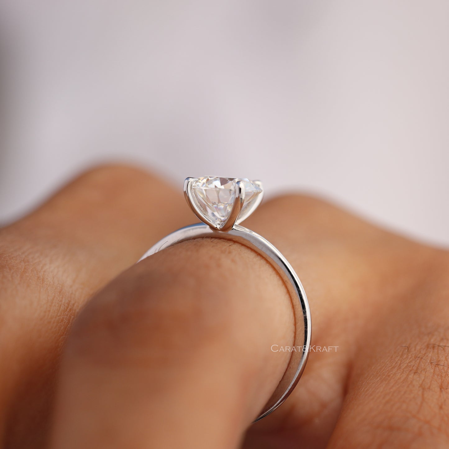 1.00 CT - 3.0 CT Round Lab Grown Diamond Ring for Women