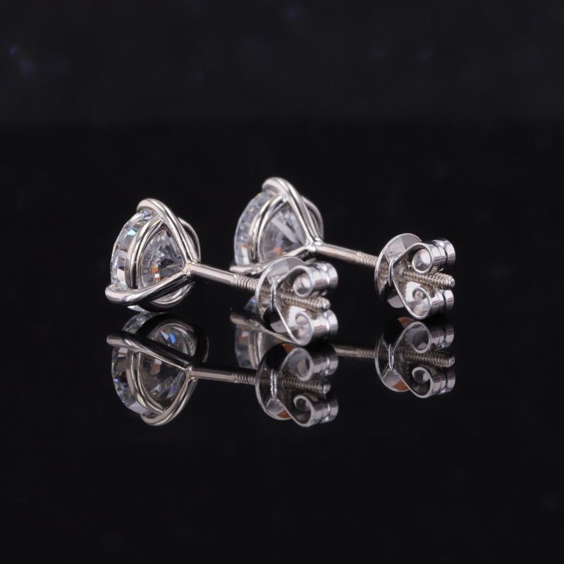 0.20-4.0 Carat Round Cut Lab Grown Diamond Stud Earrings