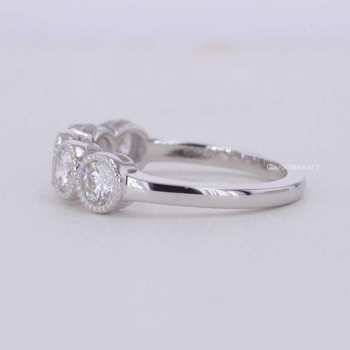 Anniversary Gift Ring, Lab Created Diamond Band, Round Diamond Band, Lab Diamond Band, Matching Band
