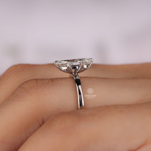 2.5 Carat Marquise Cut Lab Grown Diamond Engagement Ring