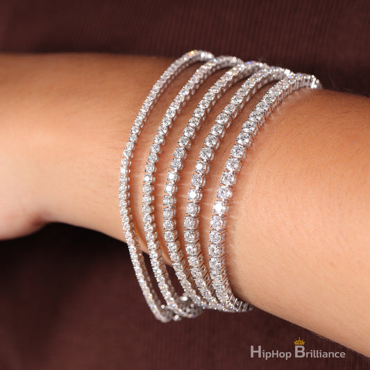 2mm Moissanite Diamond Tennis Bracelet (6.5 & 7.5 Inch)