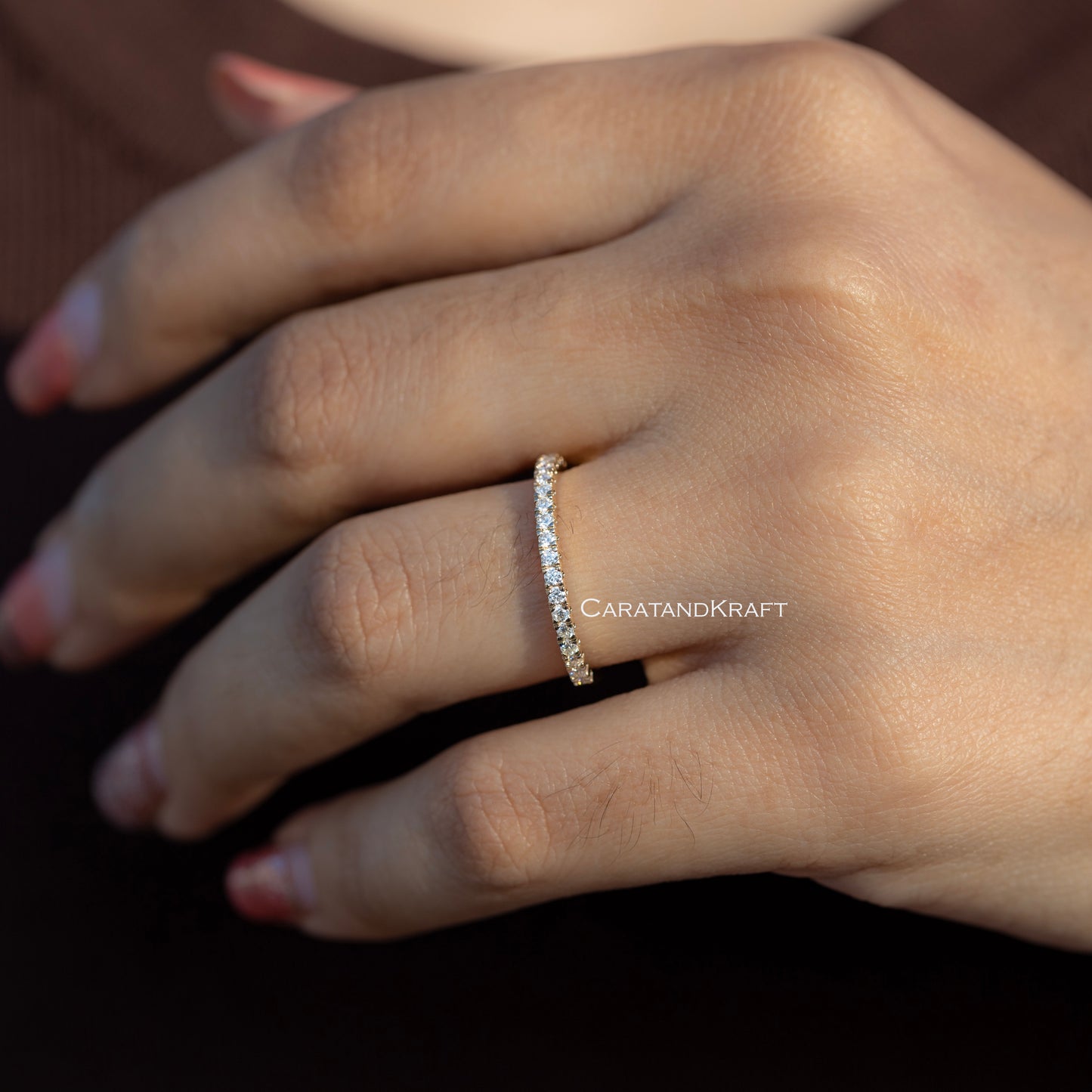 Wedding Band, Moissanite Band, wedding rings women, Moissanite Ring, Moissanite Eternity, 14k white gold, 14k yellow gold, 14k rose gold, eternity bands rings, Half band ladies, pave eternity band, thin micro pave ring