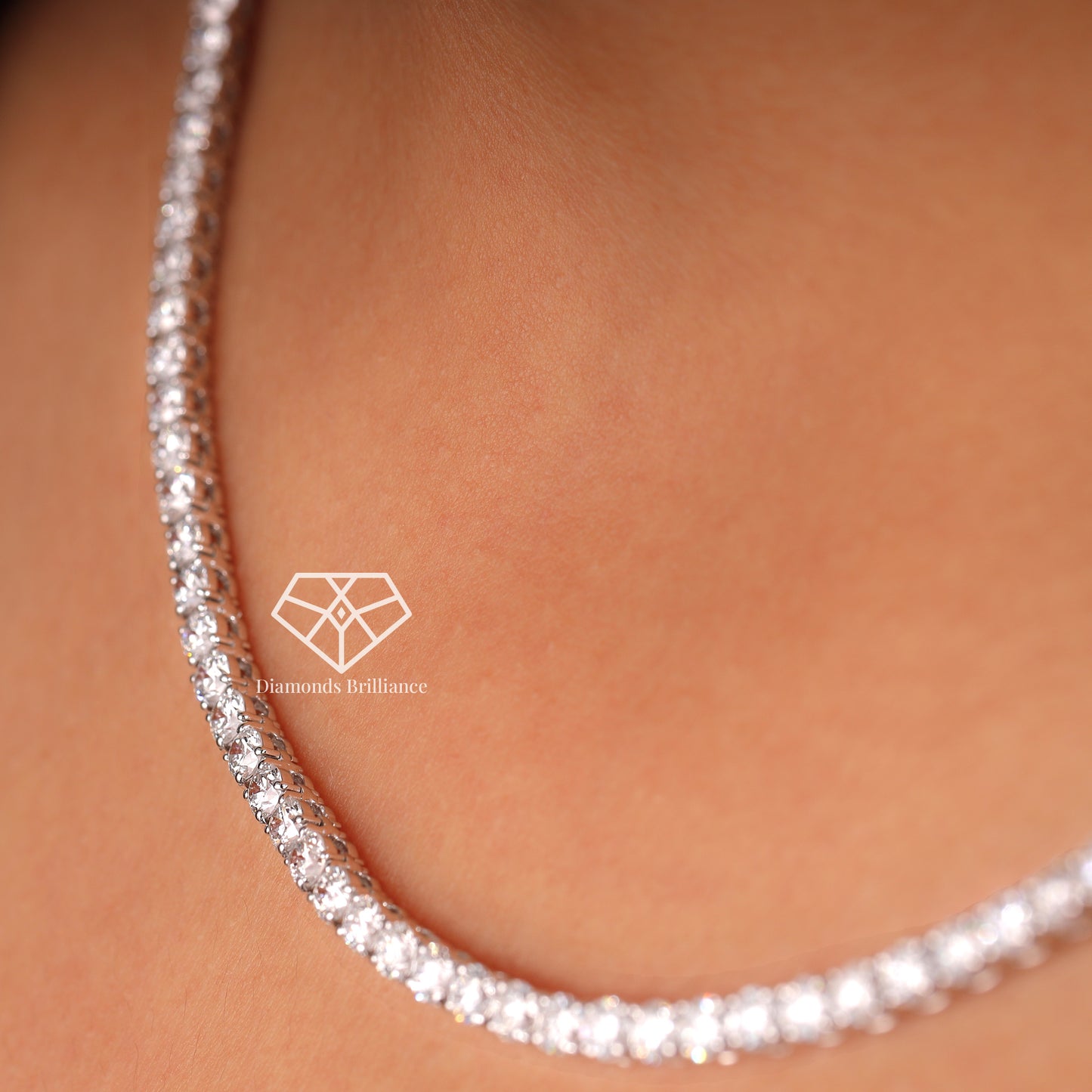 3mm Natural diamond 14k Gold 16 inch Tennis Necklace