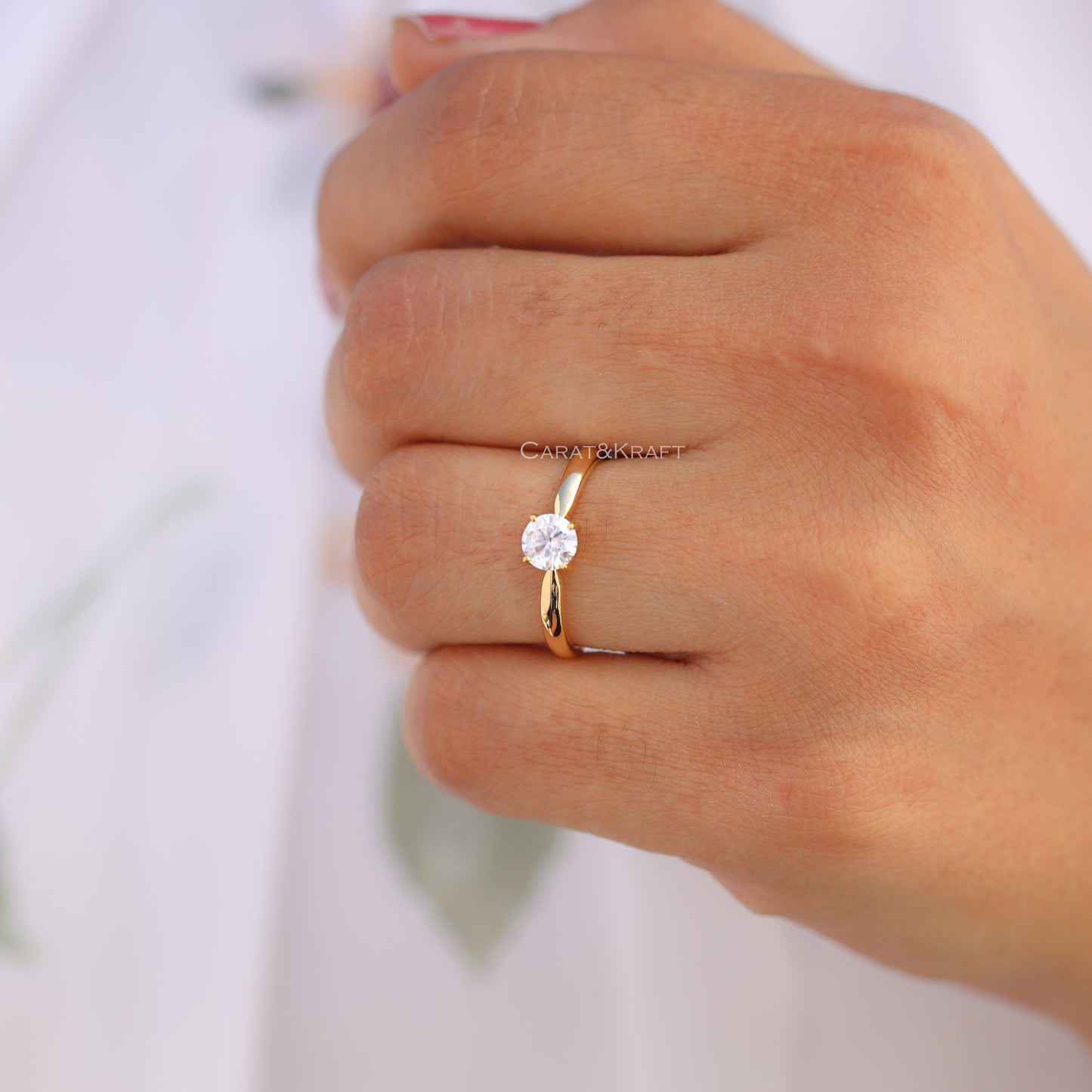 0.50 - 3.0 CT Round Lab Grown Diamond Ring