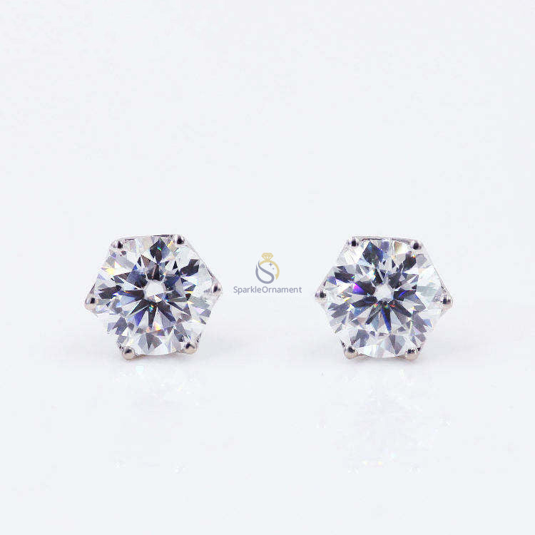 Lab Grown Diamond OMC Round Stud Earring