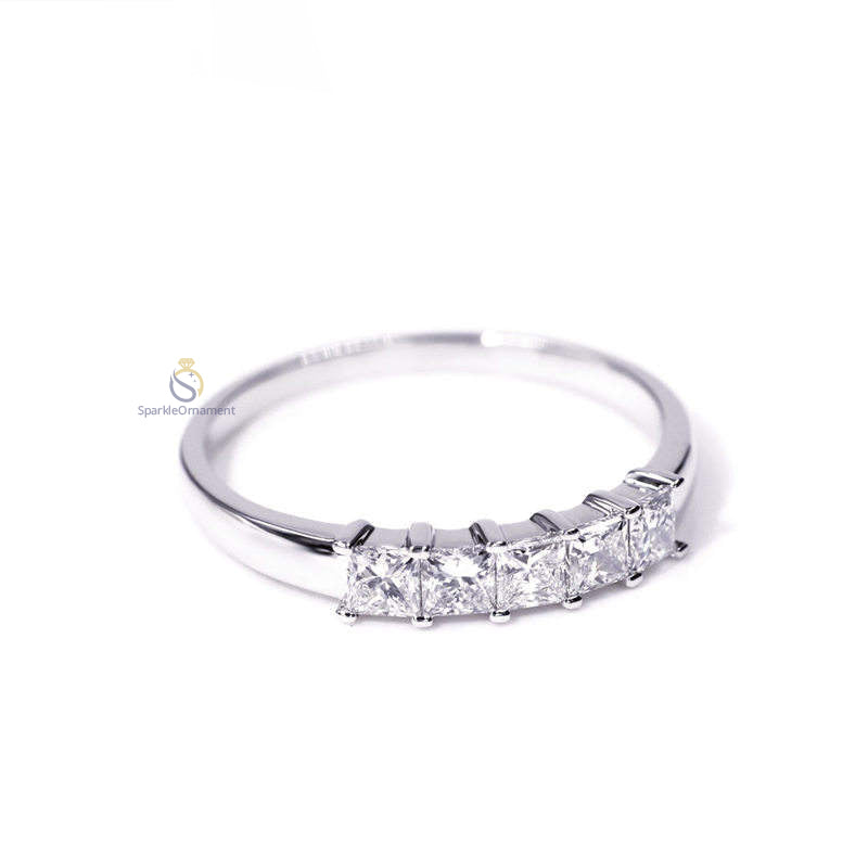 Princess Cut Lab Grown Diamond Five Stone Ring