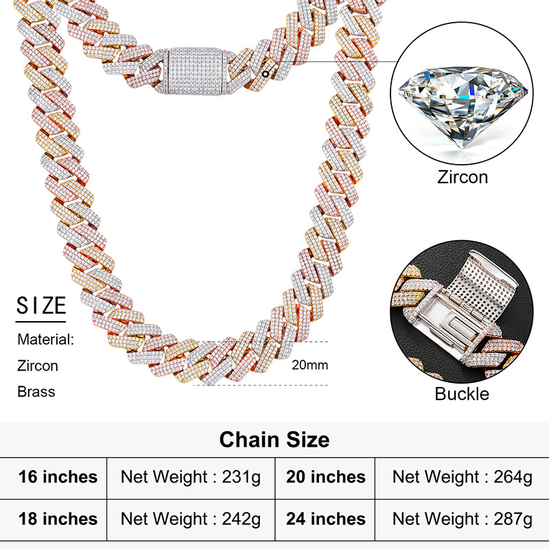 Heavy Cuban Link Brass Chain & Bracelet