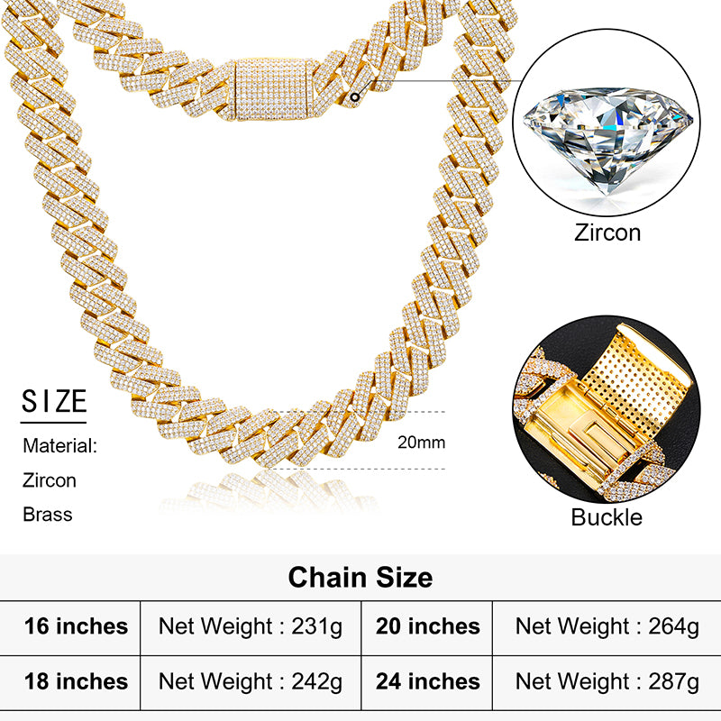 Heavy Cuban Link Brass Chain & Bracelet