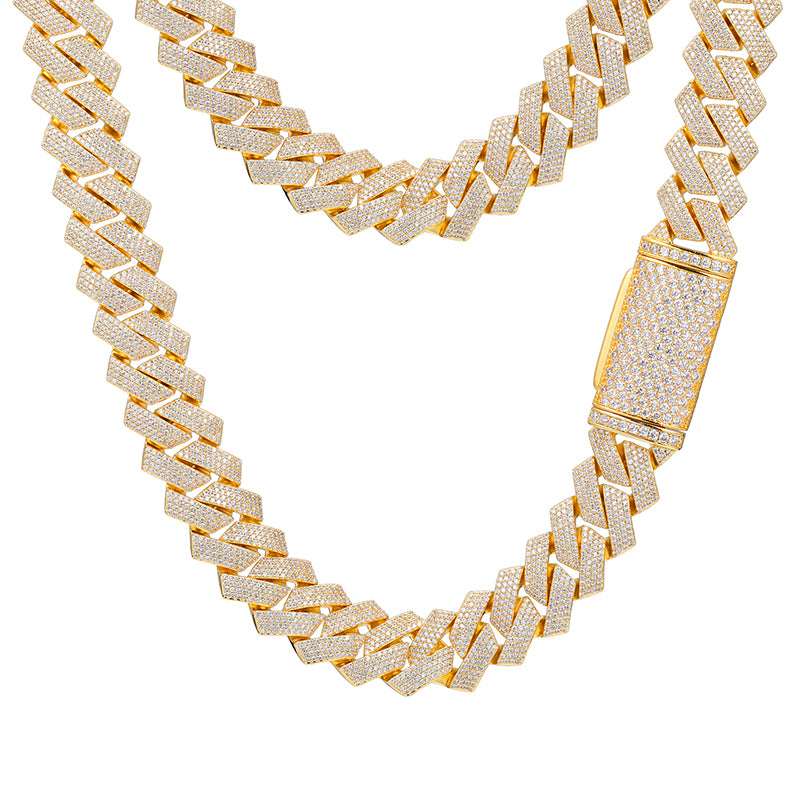 Heavy Cuban Link Brass Chain & Bracelet