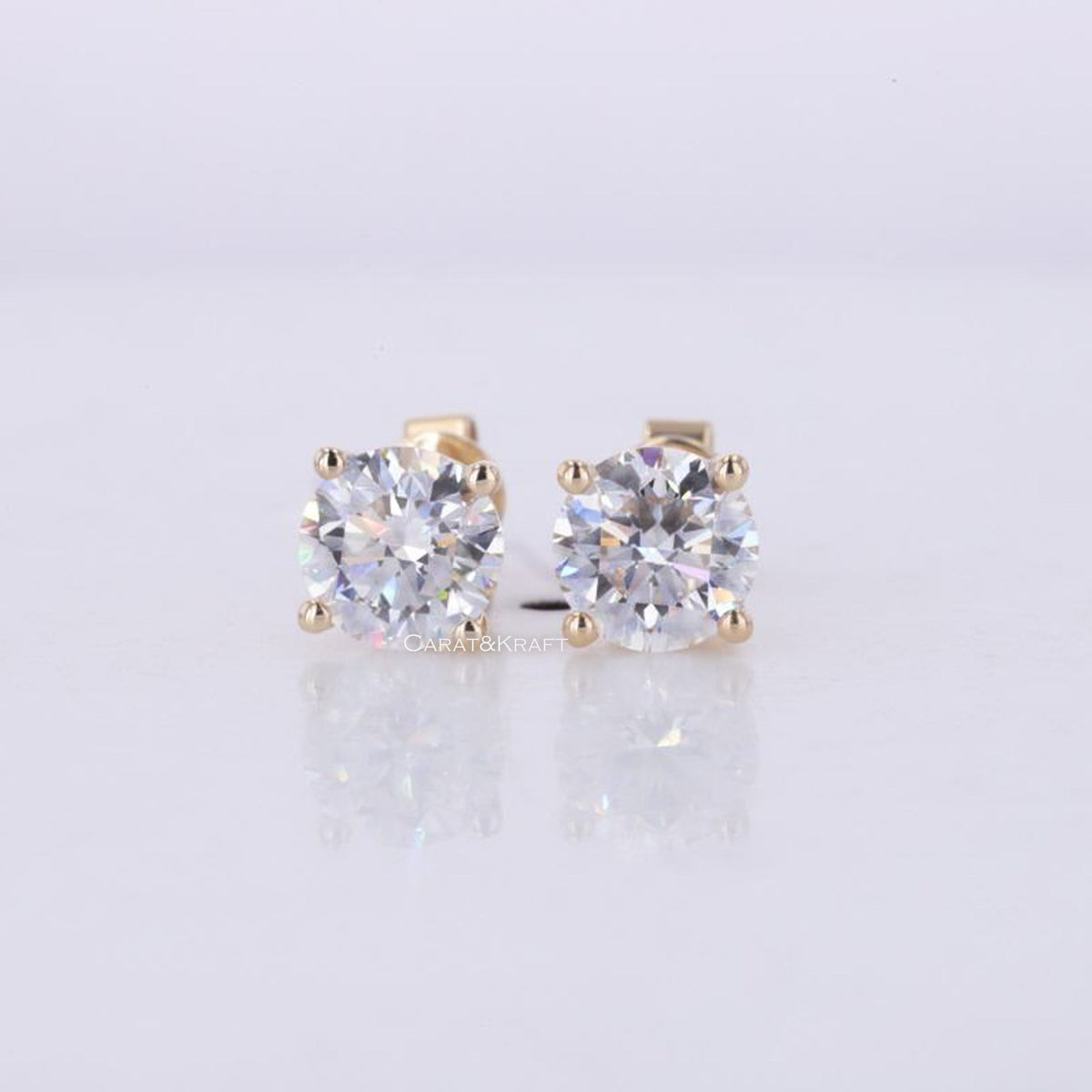 Moissanite Earrings from Carat and Kraft