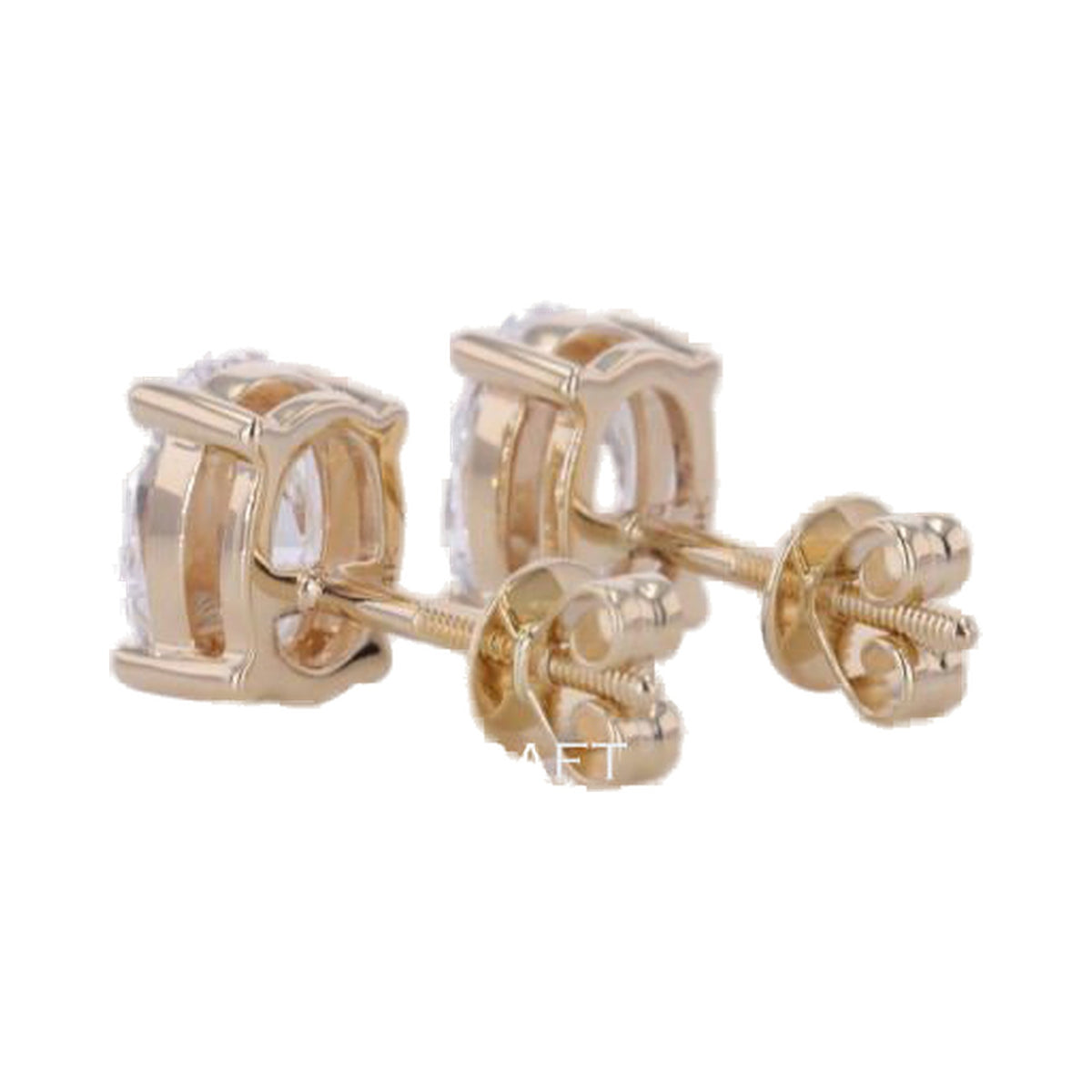 0.20 - 4.0 Carat Oval Lab Grown Diamond Earrings from Carat and Kraft, on white
