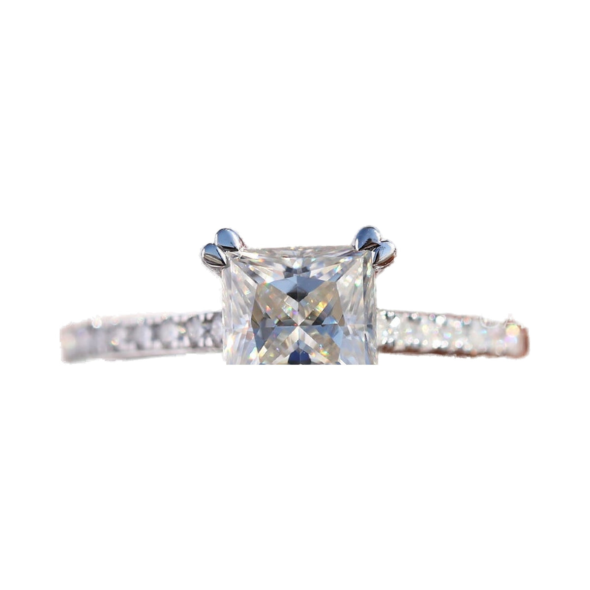 0.50 to 5.00CT Princess Cut Lab Grown Diamond Engagement Ring from Carat and Kraft, on white