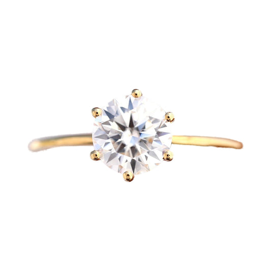 0.50 CT to 5.00CT Round Lab Diamond Solitaire Ring from Carat and Kraft, on white