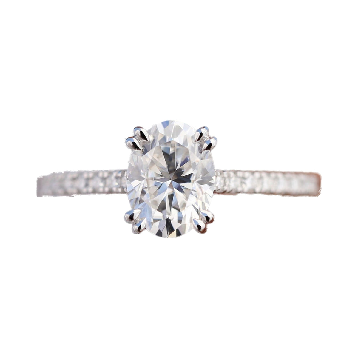 Oval Lab Grown Diamond F/VS Diamond Ring from Carat and Kraft, on white