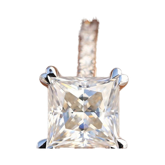 Princess Cut Colorless Moissanite Engagement Ring from Carat and Kraft, on white