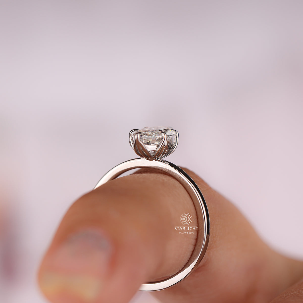 2.5 Carat Marquise Cut Lab Grown Diamond Engagement Ring