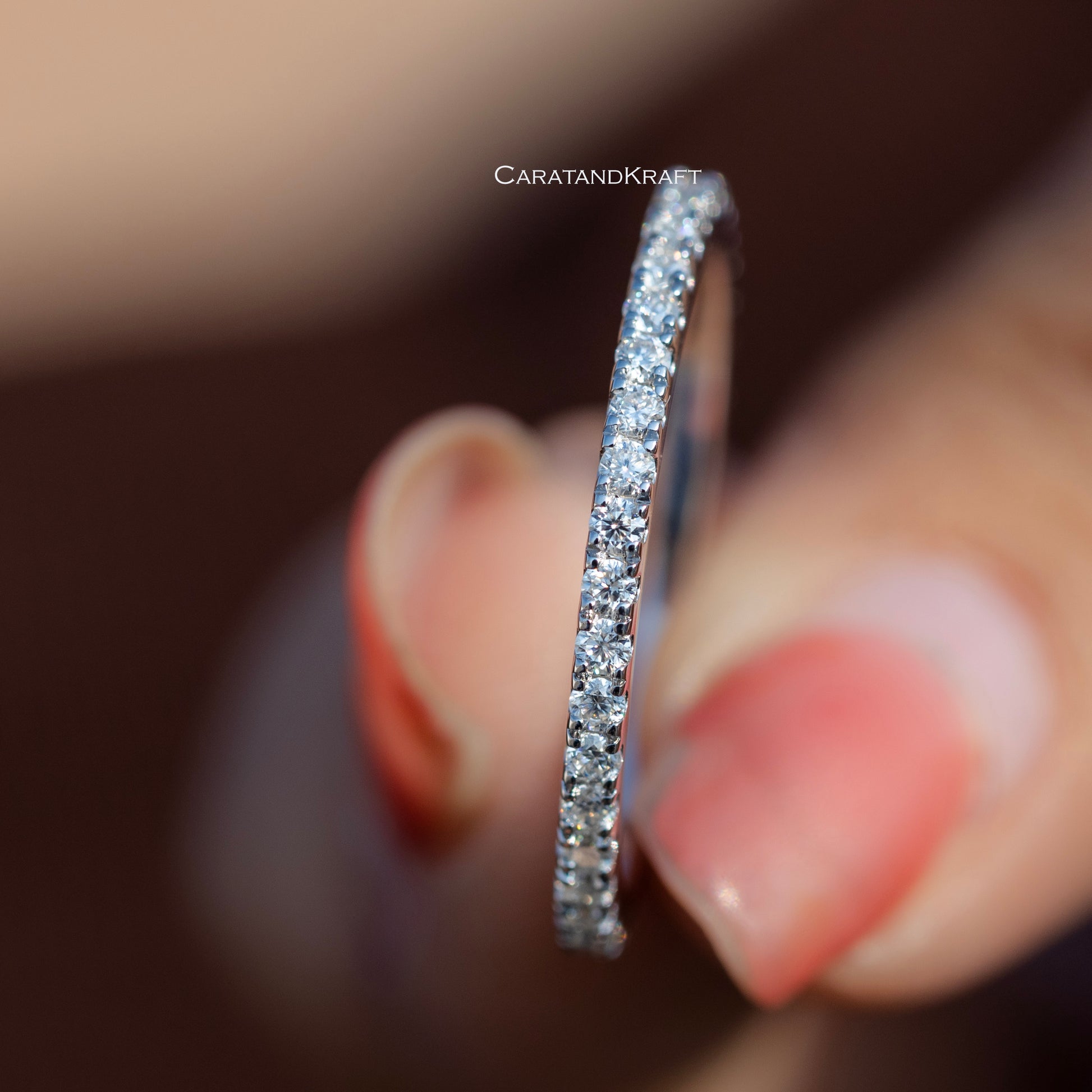 1.4mm Full Eternity Moissanite Matching Band