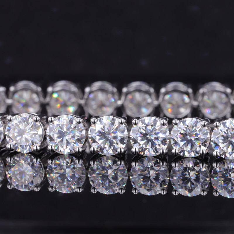 2 - 4.5mm Lab Grown Diamond Bracelet, 925 Sterling Silver Tennis Bracelet