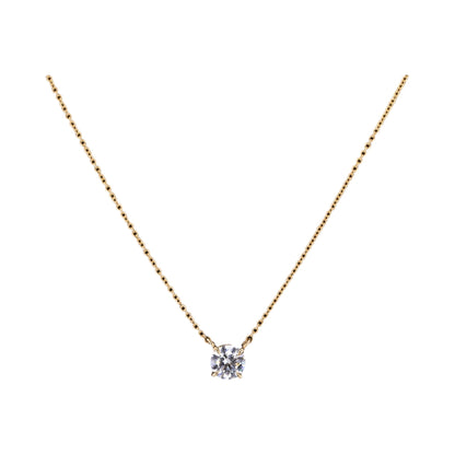 14K Gold Lab Grown Diamond Solitaire Necklace (IGI Certified) from Carat and Kraft, on white