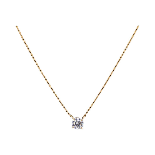 14K Gold Lab Grown Diamond Solitaire Necklace (IGI Certified) from Carat and Kraft, on white