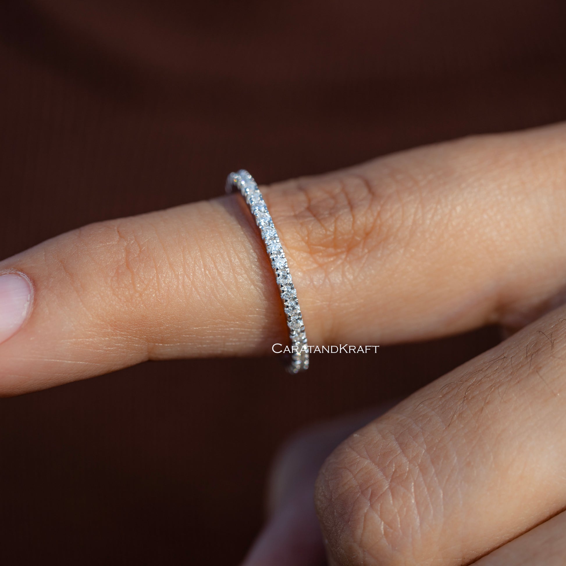 1.4mm Full Eternity Moissanite Matching Band