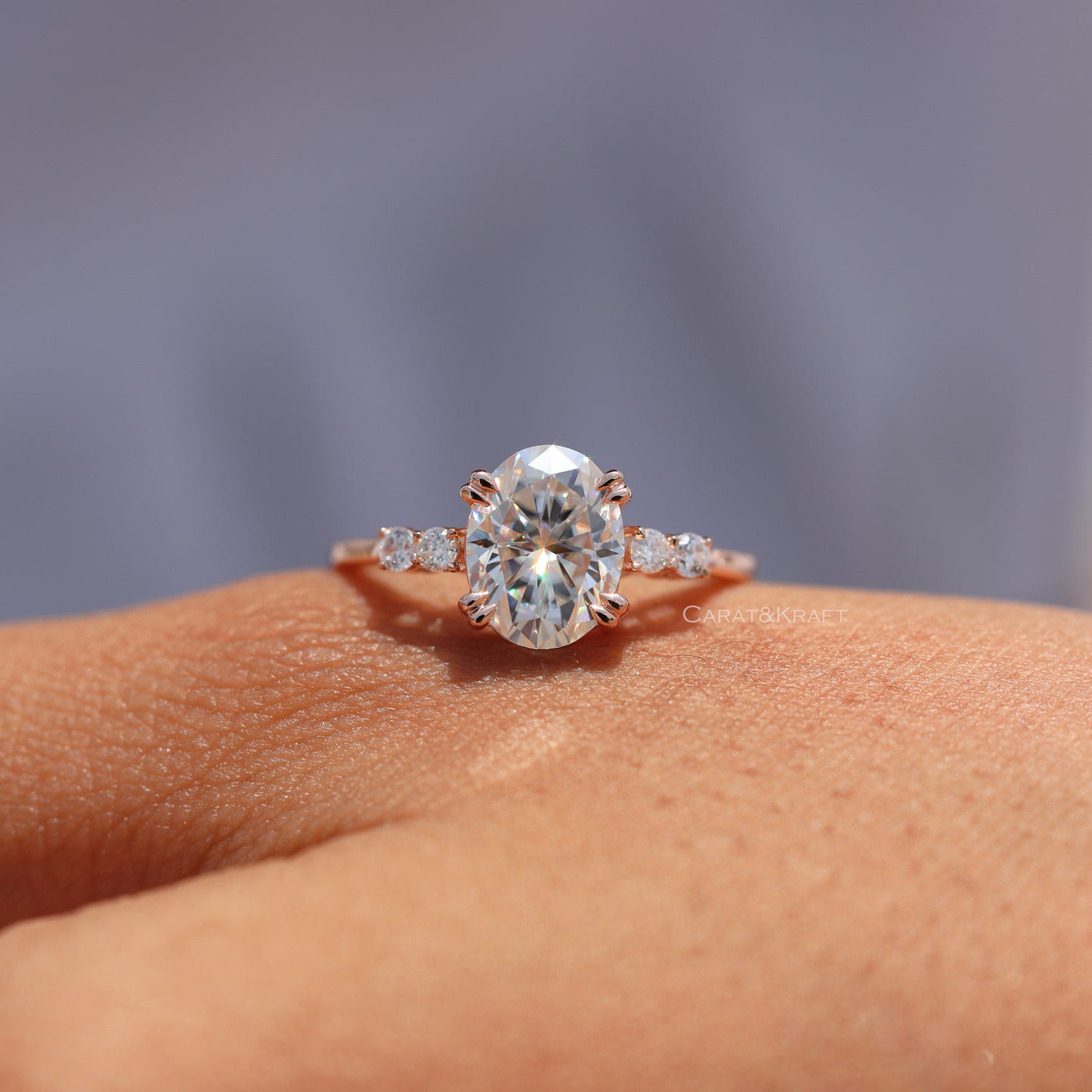 Oval Lab Grown Diamond Engagement Ring