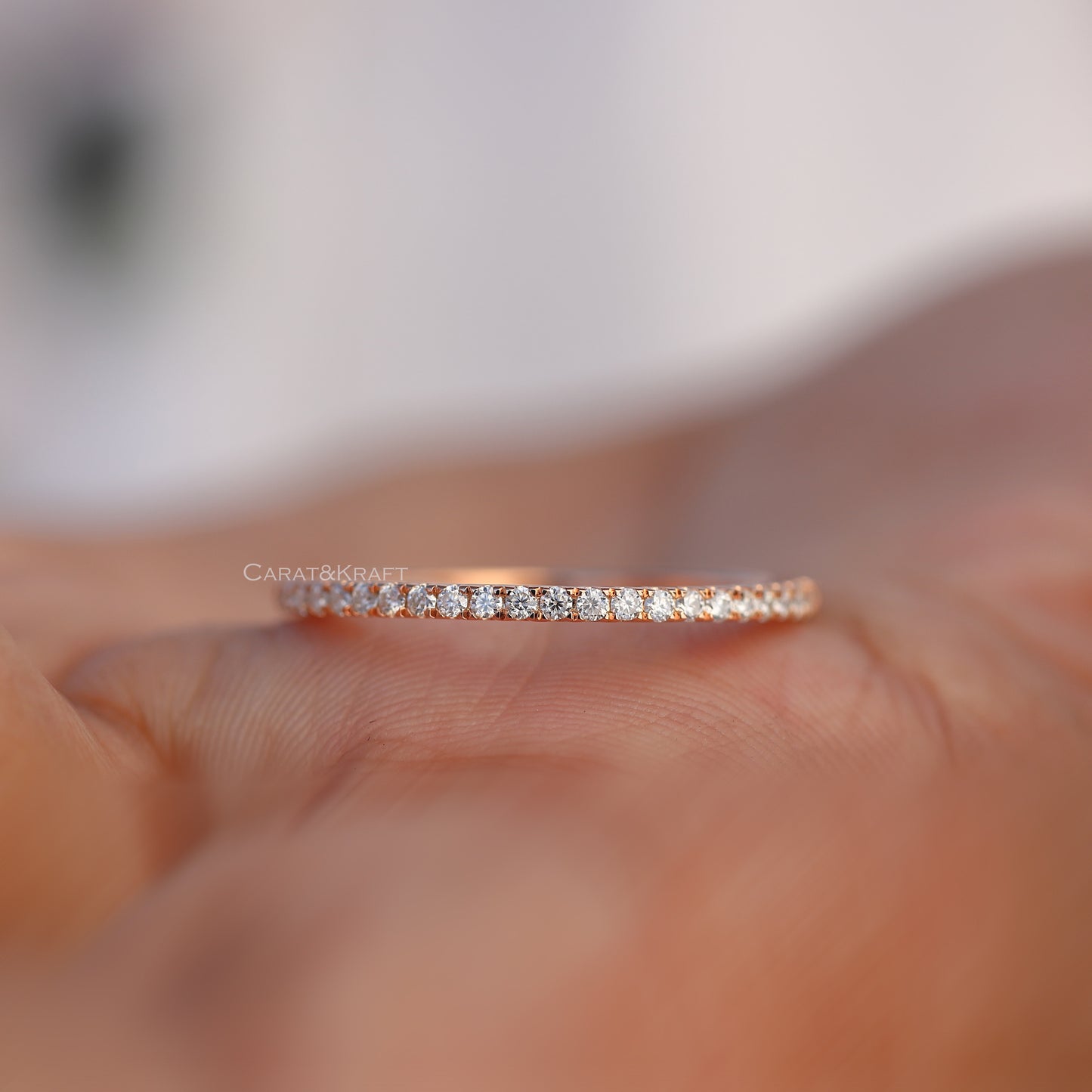 1.4mm Full Eternity Moissanite Wedding Band