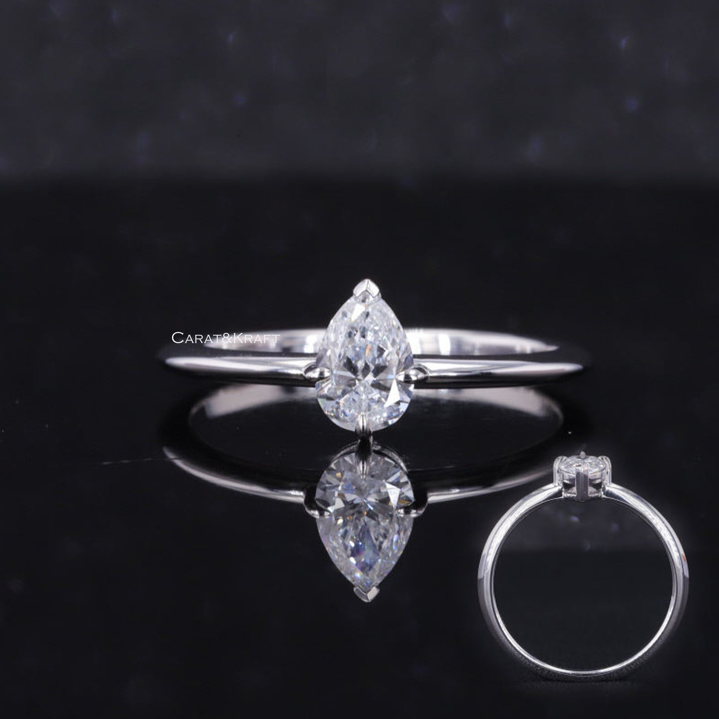 lab grown diamond engagement ring 