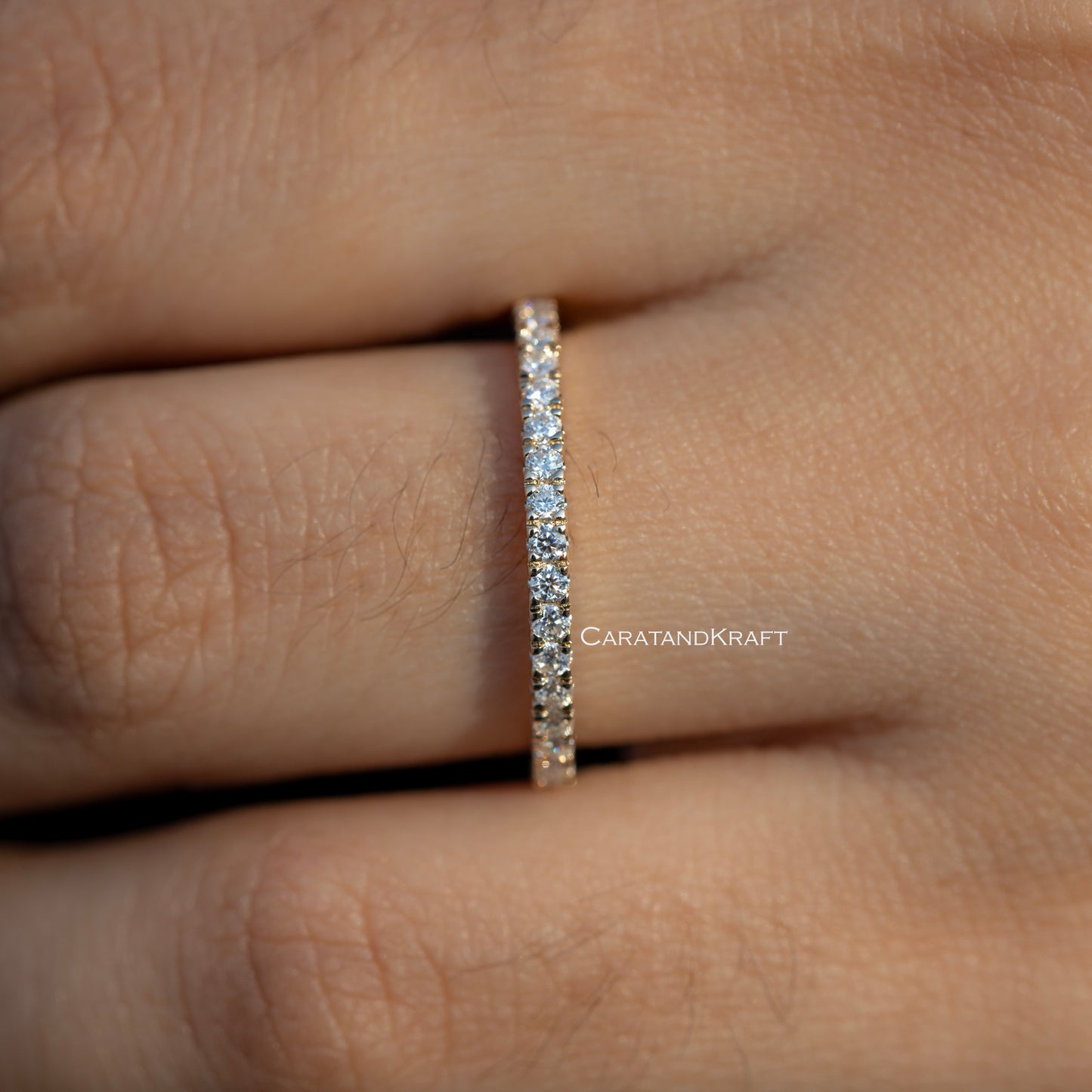 Moissanite Half Eternity Wedding Ring