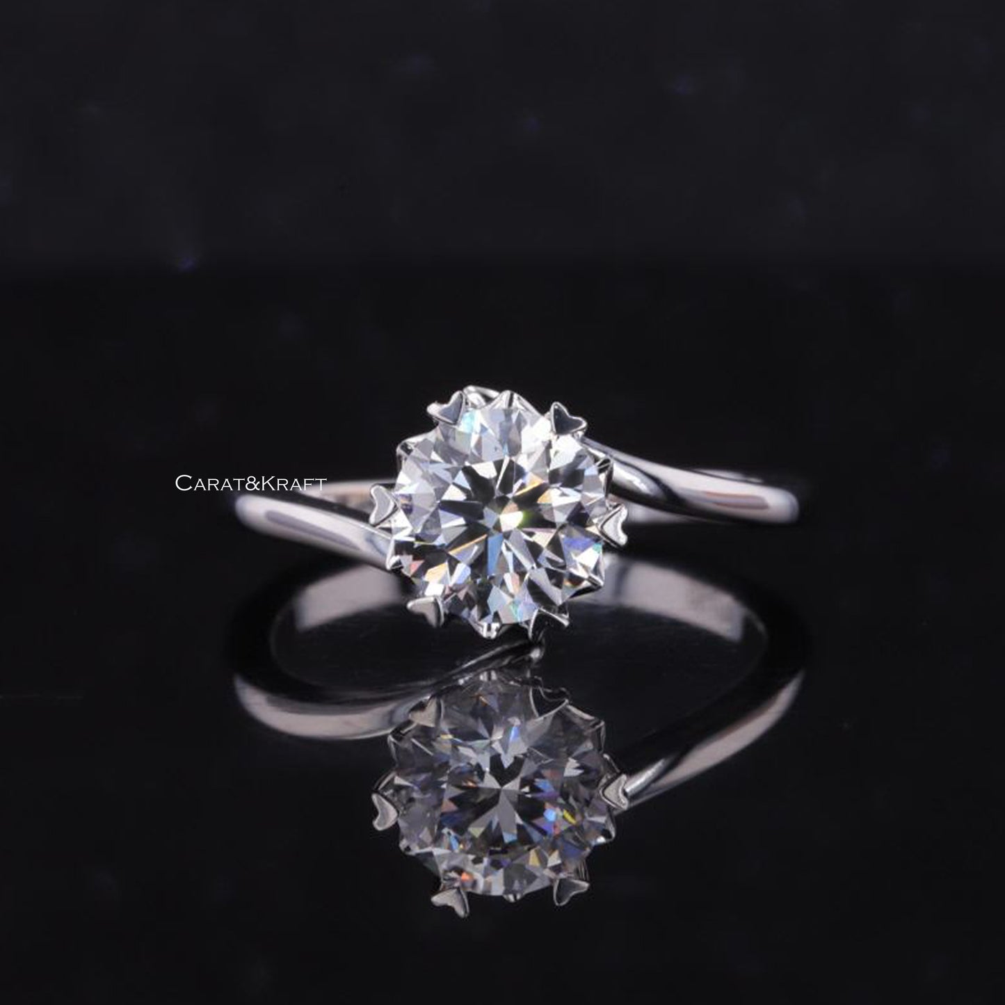 lab grown diamond engagement ring