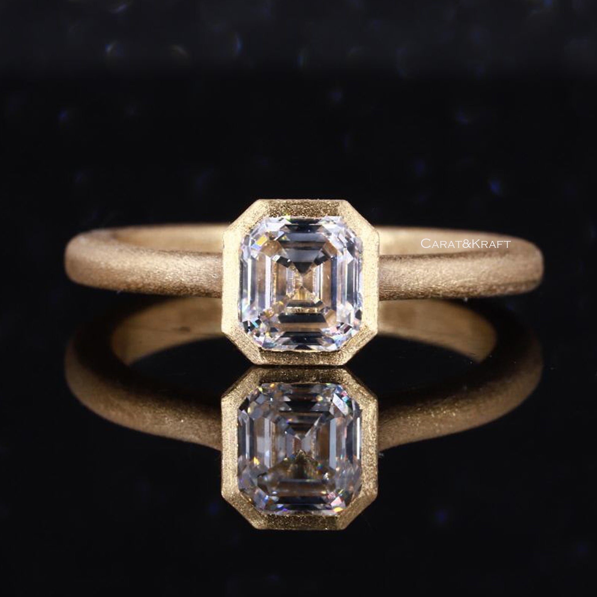 1.0 - 3.0 CT Asscher Cut Lab Grown Diamond Ring