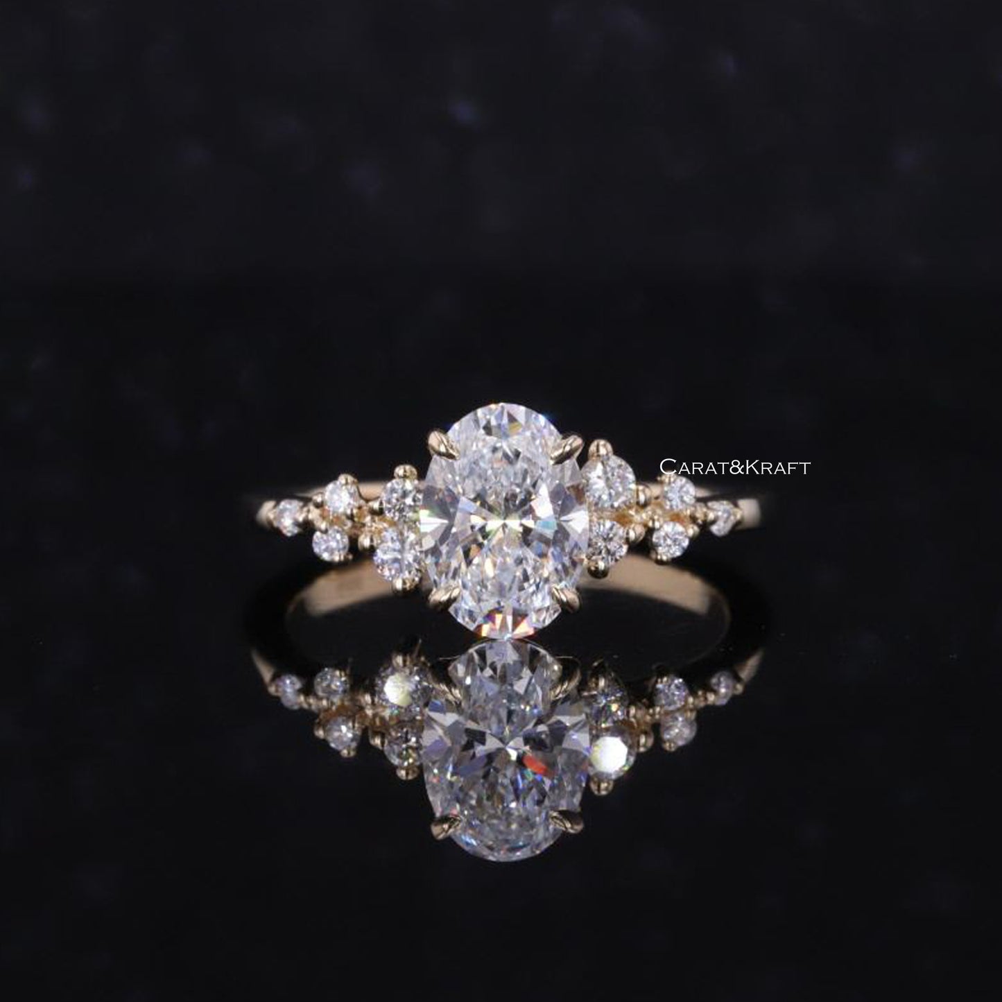 Oval Diamond Engagement Ring for Women