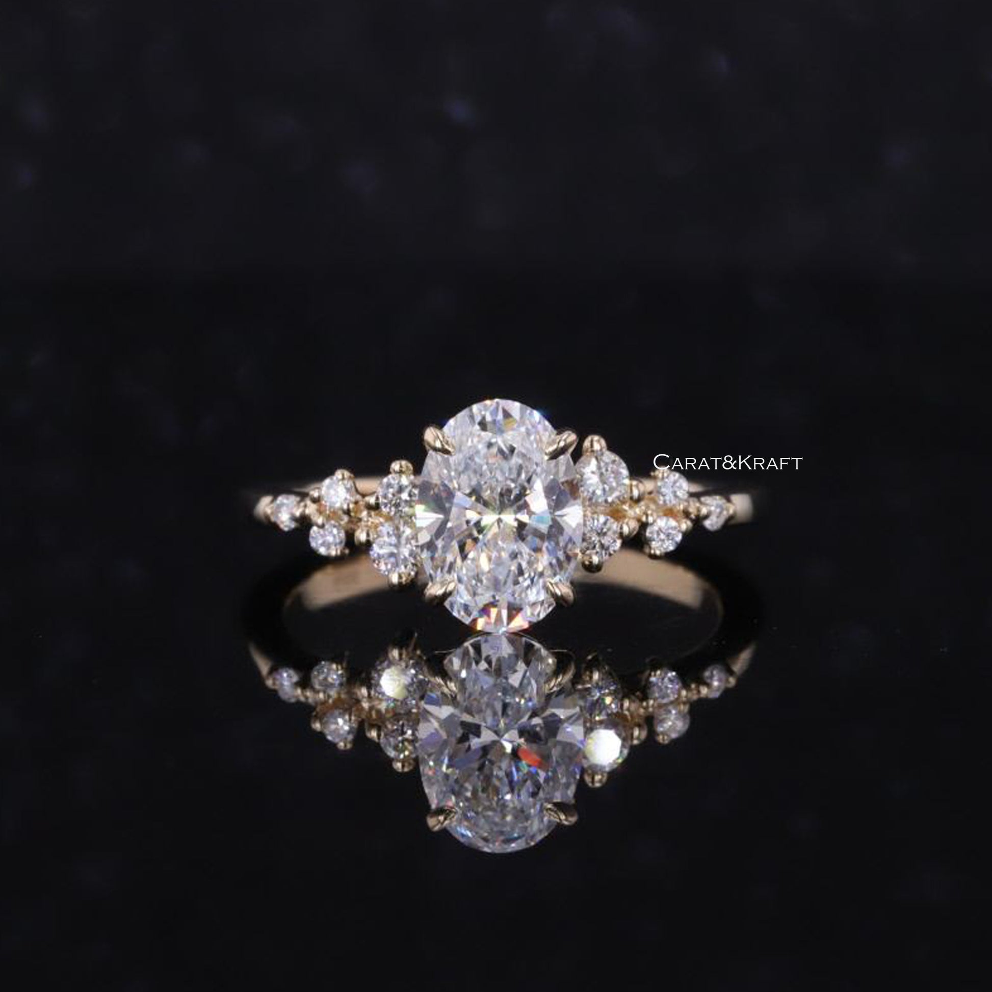 Oval Diamond Engagement Ring for Women