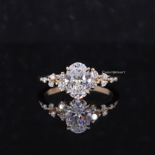 Oval Diamond Engagement Ring for Women