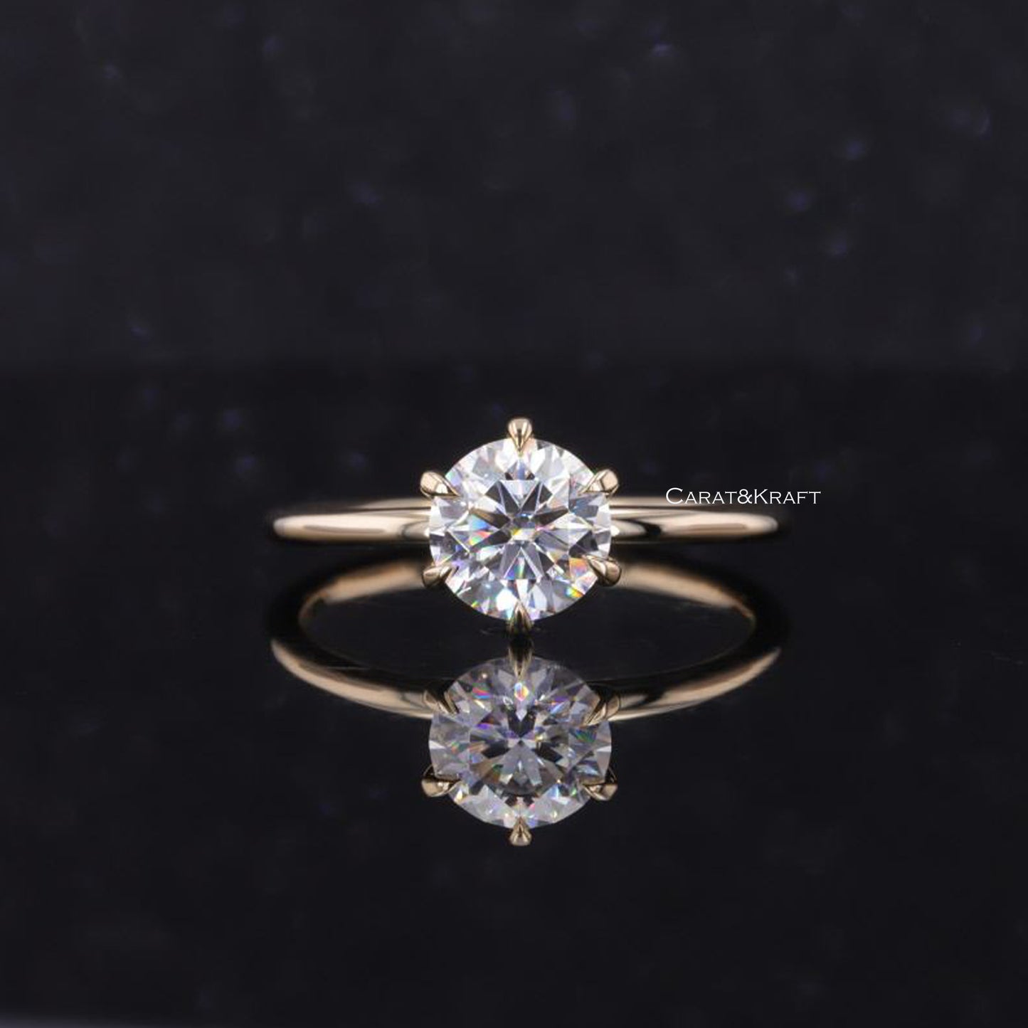 lab grown diamond engagement ring