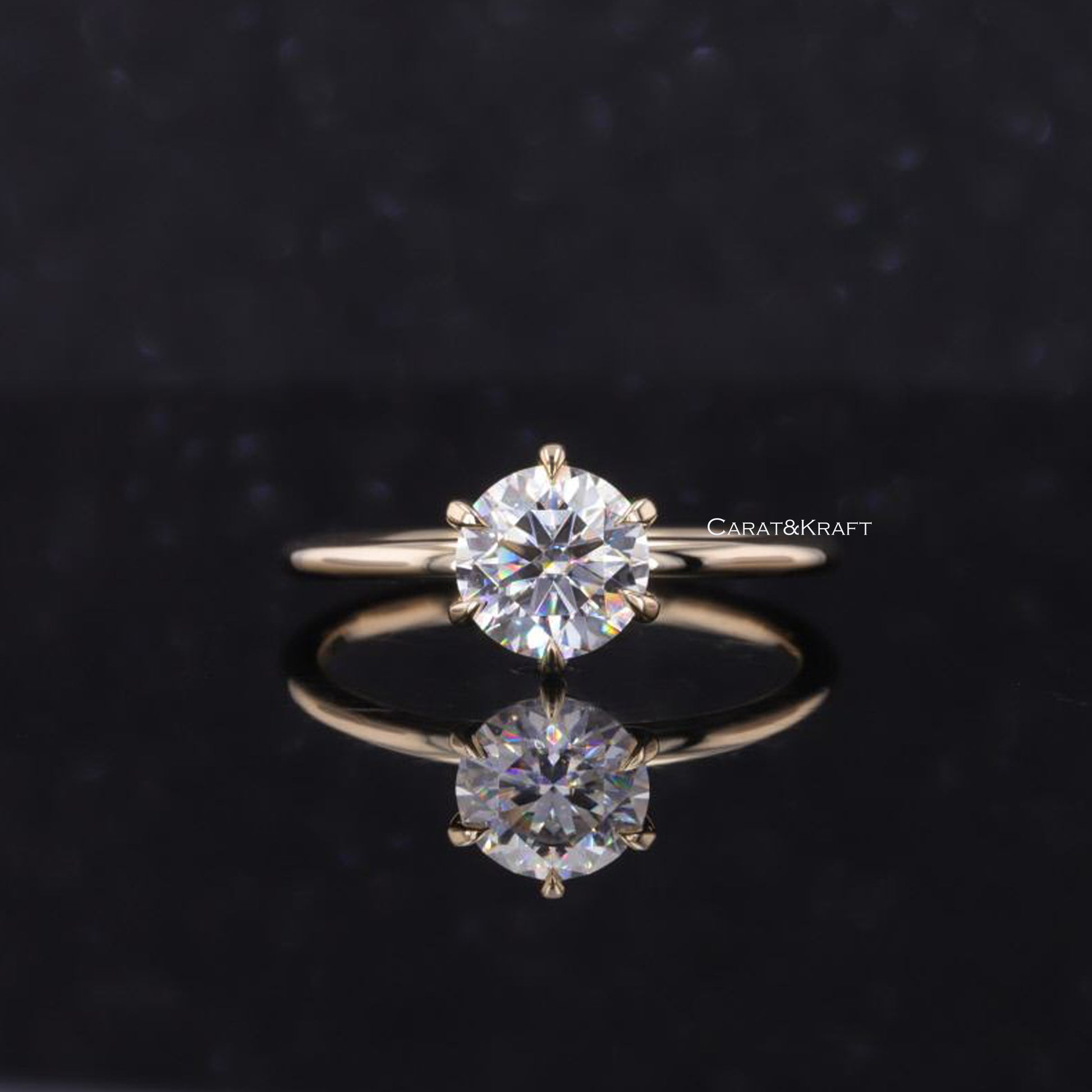 lab grown diamond engagement ring
