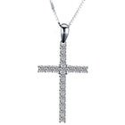 moissanite diamond cross pendant